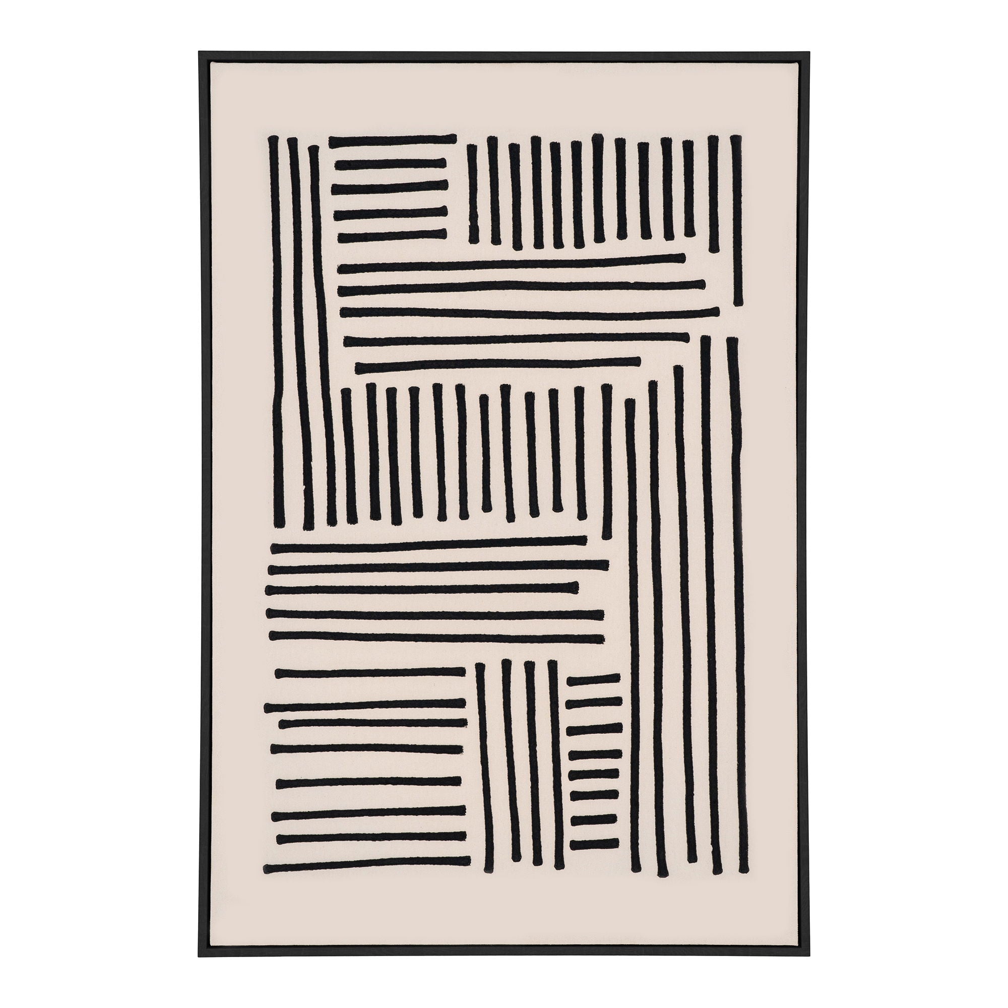 Farbe Lipari – Leinwandbild, schwarz/beige, 100×140 cm